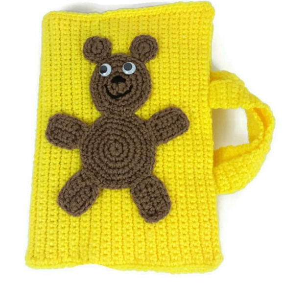 none Other - Crocheted Kids Crayon Color Book Carry All NWOT